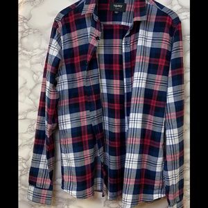 Plaid Long Sleeve Oversized Shirt